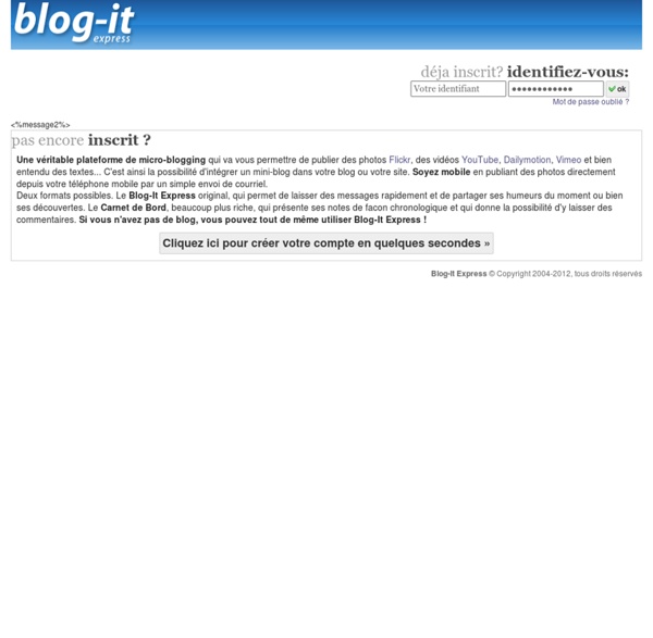 Blog-It Express, le micro-blogging facile pour tous