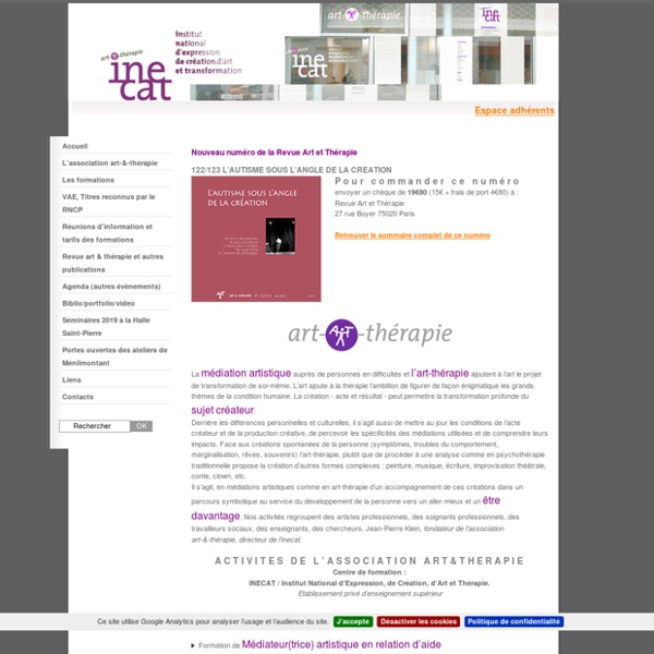 Art-&-thérapie / inecat, institut national d'expression, de création, art et transformation, formation en art-thérapie