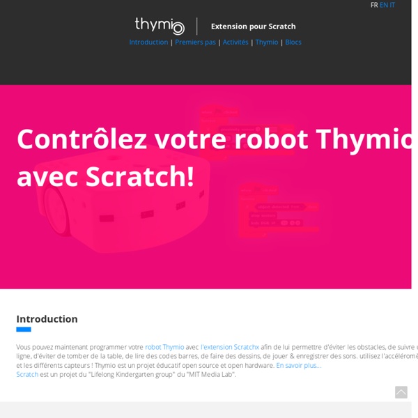 Extension ScratchX pour Thymio