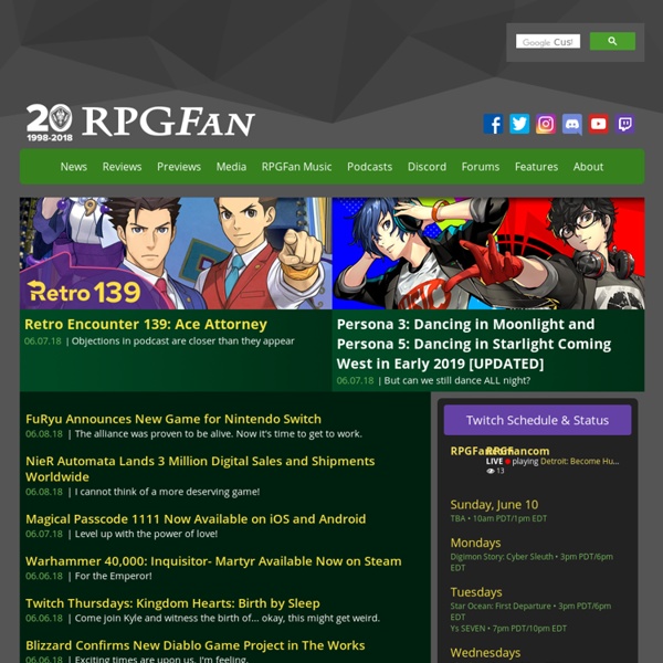 RPGFan - Extensive coverage of Import and Domestic RPGs for all platforms.