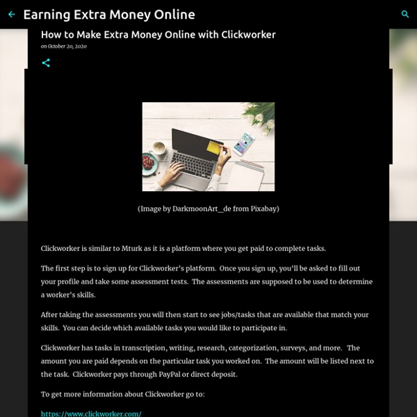 How to Make Extra Money Online with Clickworker