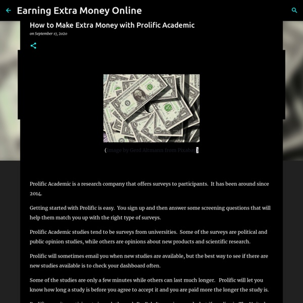 How to Make Extra Money with Prolific Academic