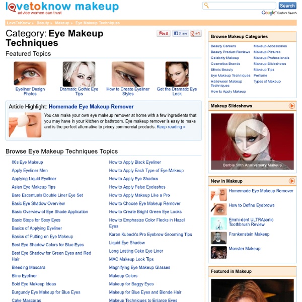 Eye Makeup Techniques - LoveToKnow Makeup