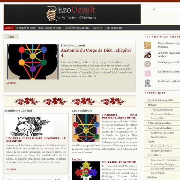 EzoOccult le webzine de l’ESOTERISME et de l’OCCULTISME