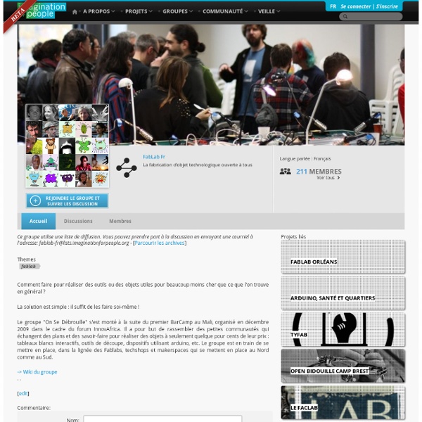 Accueil du groupe FabLab-Fr