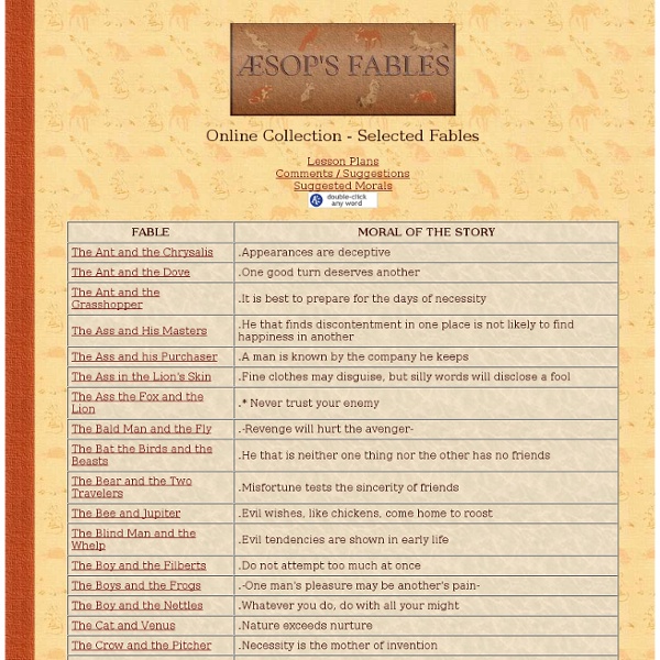 Aesop's Fables - Online Collection - Selected Fables - 656+ fables