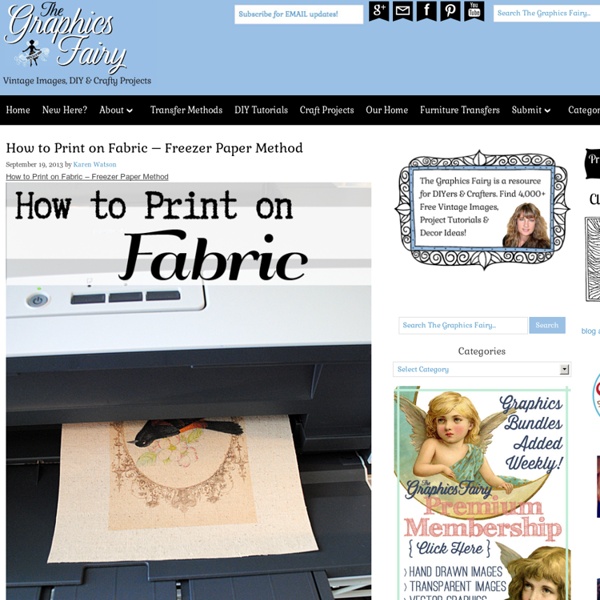 How to Print on Fabric - Freezer Paper Method
