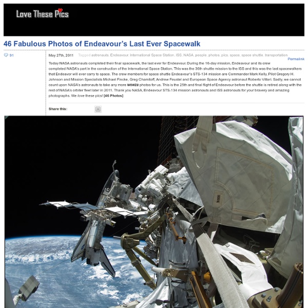 46 Fabulous Photos of Endeavour's Last Ever Spacewalk