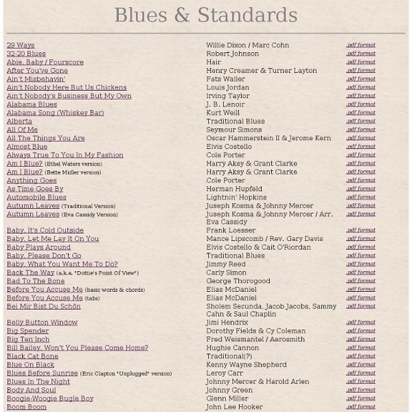 The fabulous songbook - blues & standards