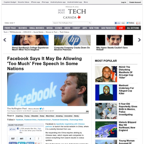 Facebook Says It May Be Allowing 'Too Much' Free Speech In Some Nations