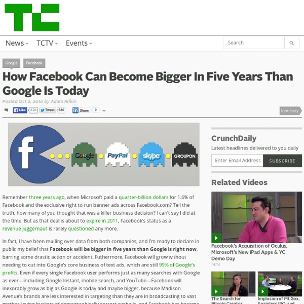How Facebook Can Become Bigger In Five Years Than Google Is Today