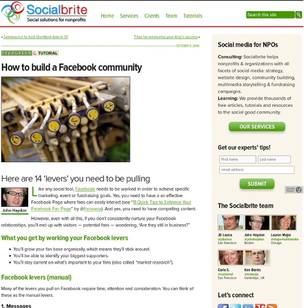 How to build a Facebook community