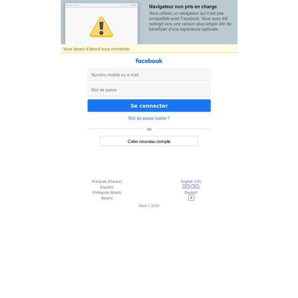 Bienvenue sur Facebook. Connectezvous, inscrivezvous ou découvrez