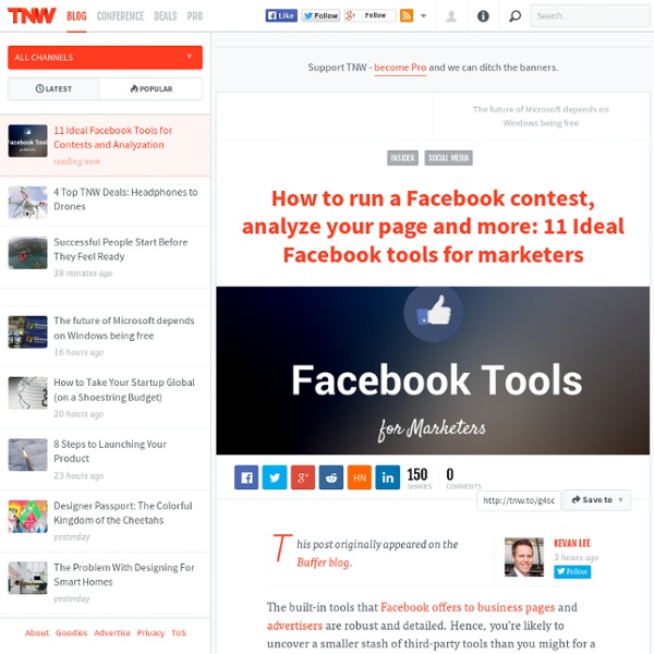11 Ideal Facebook Tools for Contests and Analyzation