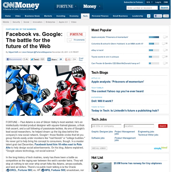 Facebook vs. Google: The battle for the future of the Web - Nov. 3