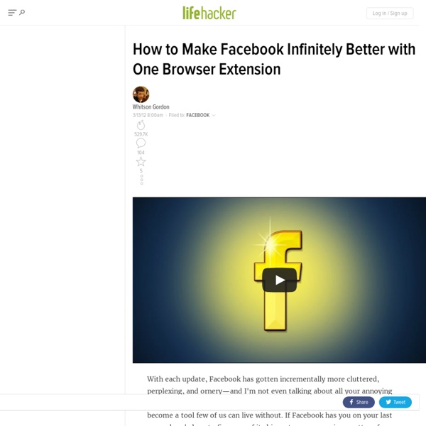 How to Make Facebook Infinitely Better with One Browser Extension