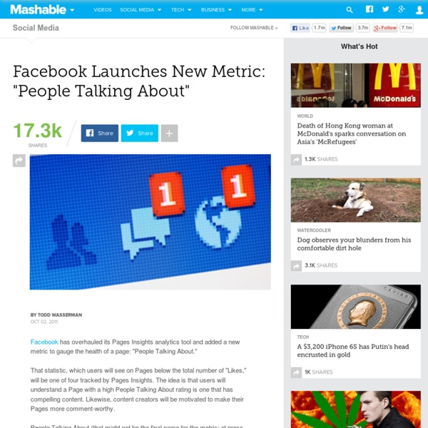 Facebook Launches New Metric: "People Talking About"