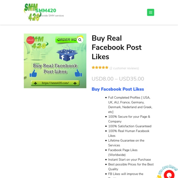 Buy Real Facebook Post Likes - SMM420 Manually-working Facebook Like