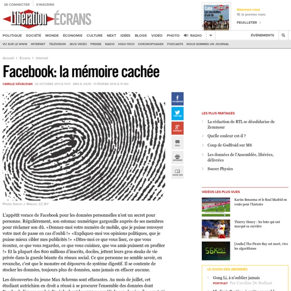 Facebook : la mémoire cachée