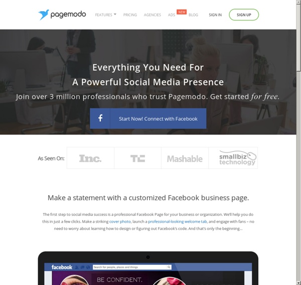 Create free Facebook pages for business — a Facebook design tool by Pagemodo