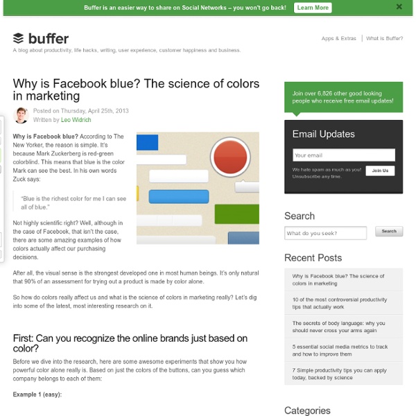 Why Facebook is blue: The science of colors in marketing