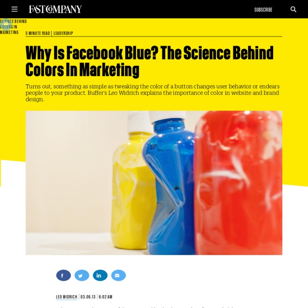 Why Is Facebook Blue? The Science Behind Colors In Marketing