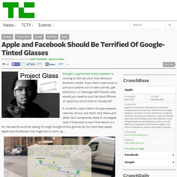 Apple and Facebook Should Be Terrified Of Google-Tinted Glasses