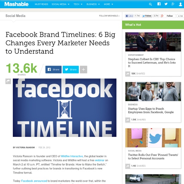 Facebook Brand Timelines: 6 Big Changes Every Marketer Needs to Understand