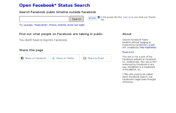 Open Status Search - Search Facebook without logging in