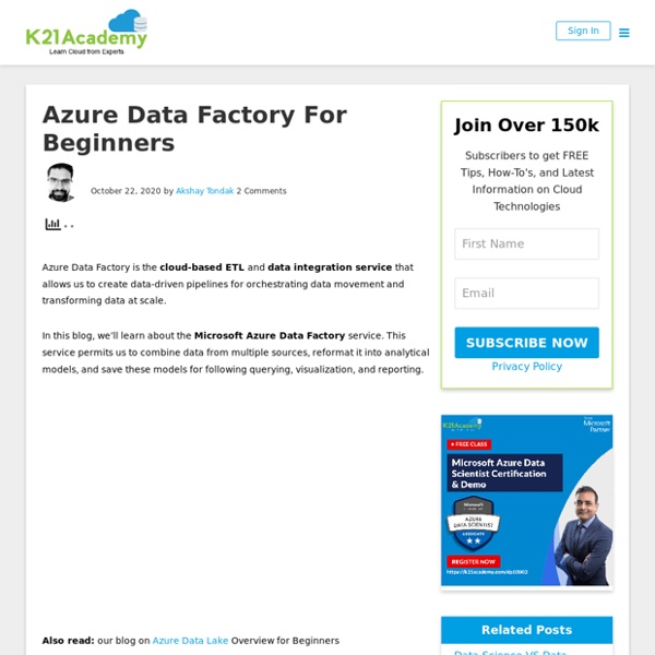 Azure Data Factory Overview For Beginners