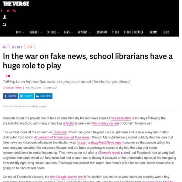 In the war on fake news, school librarians have a huge role to play
