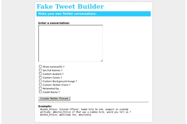 Fake Tweet Builder