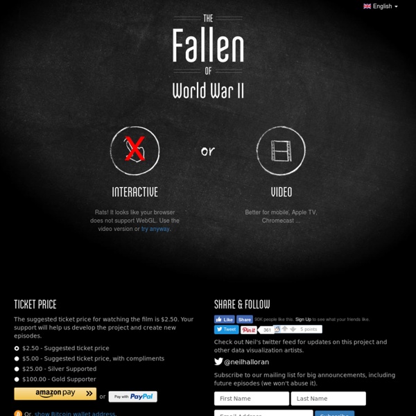 The Fallen of World War II - Data-driven documentary about war & peace