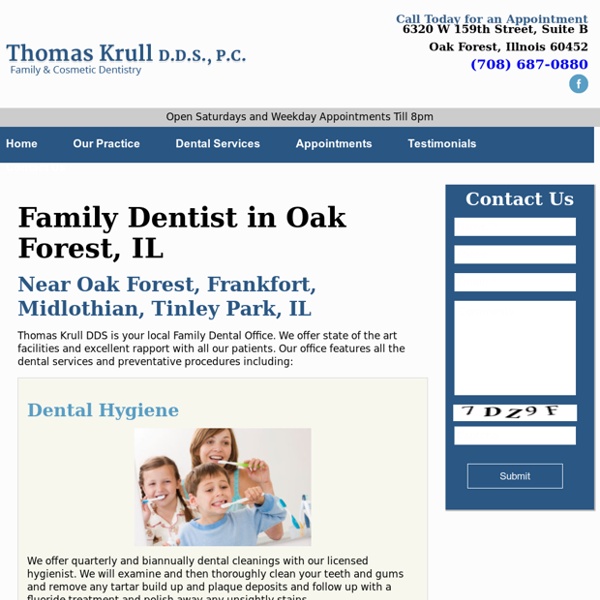 Family Dentist Services in Tinley Park, IL