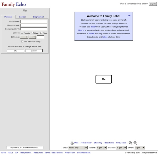Family Echo - Free Online Family Tree Maker