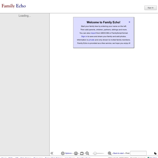 Family Echo - Free Online Family Tree Maker