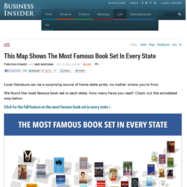 Most Famous Book Set In Every State [MAP]