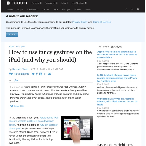 How to use fancy gestures on the iPad (and why you should) — Apple News, Tips and Reviews