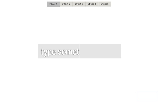 Fancy Input - CSS3 text typing effects for input fields