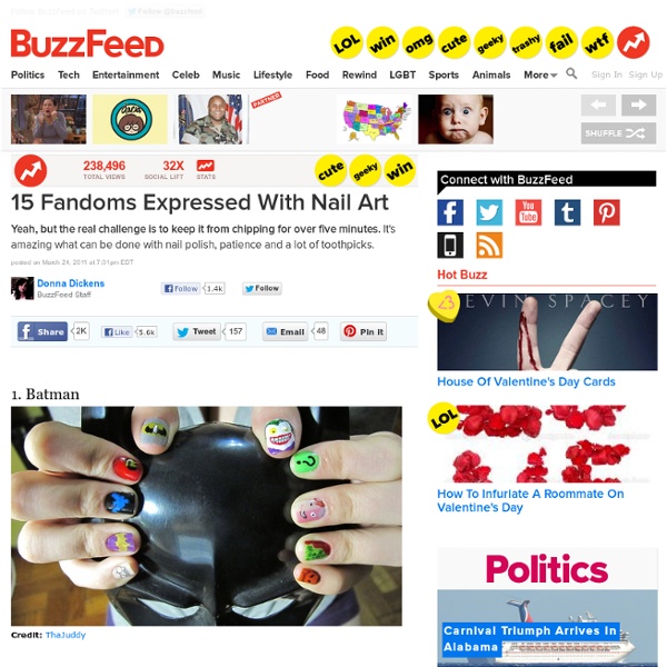 15 Fandoms Expressed With Nail Art: Pics, Videos, Links, News