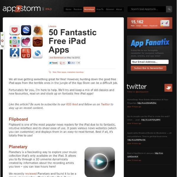 50 Fantastic Free iPad Apps
