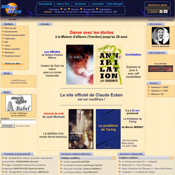 NooSFere l'encyclopédie francophone de la science-fiction