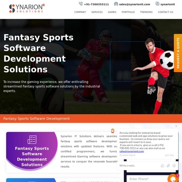 Fantasy Sports Game Software Development Company