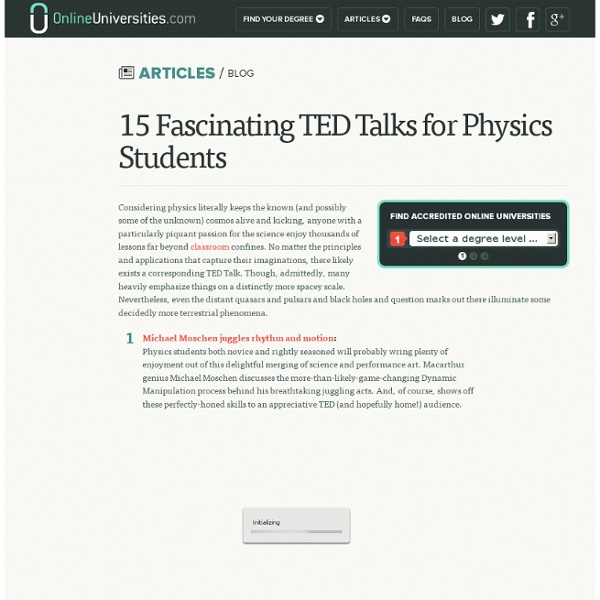 15 Fascinating TED Talks for Physics Students