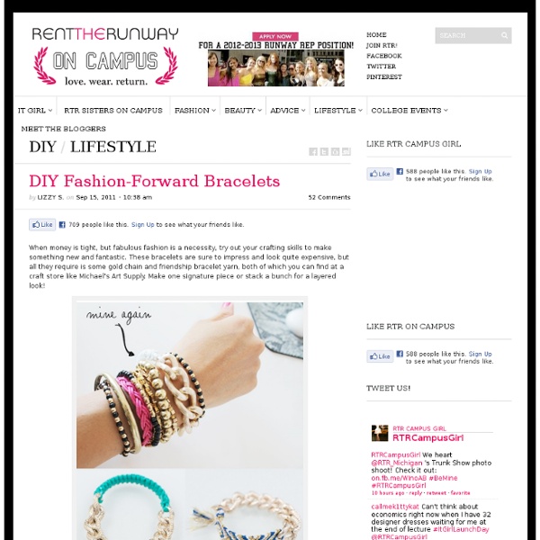 DIY Fashion-Forward Bracelets & Diy & Lifestyle & RTR On Campus - StumbleUpon