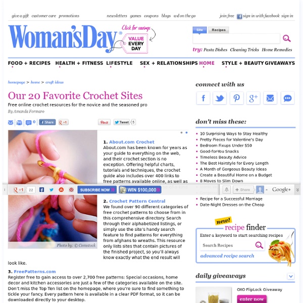 Our 20 Favorite Crochet Sites