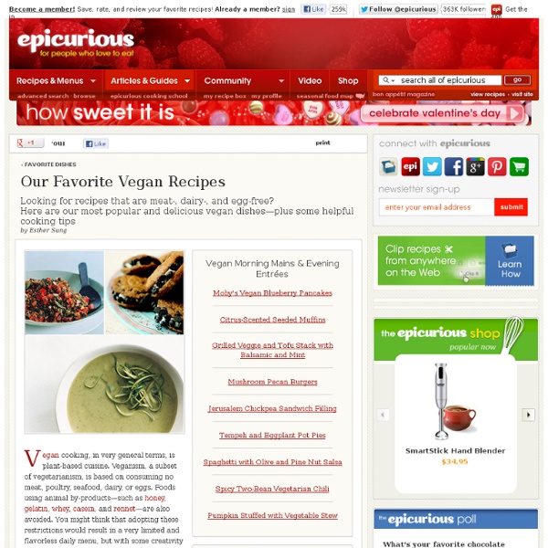 Favorite Vegan Recipes at Epicurious.com