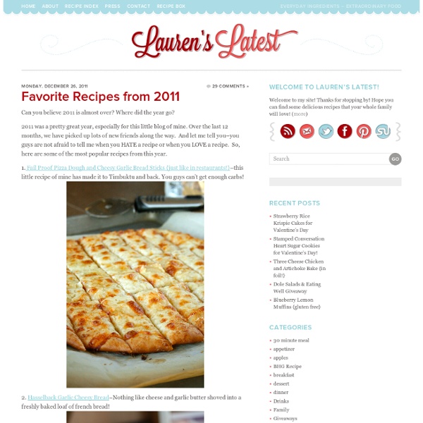 Favorite Recipes from 2011