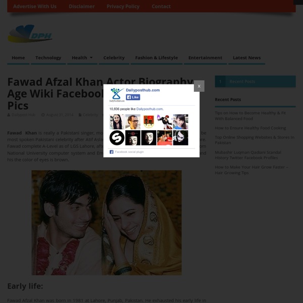 Fawad Afzal Khan Actor Biography Age & Facebook Hot pics
