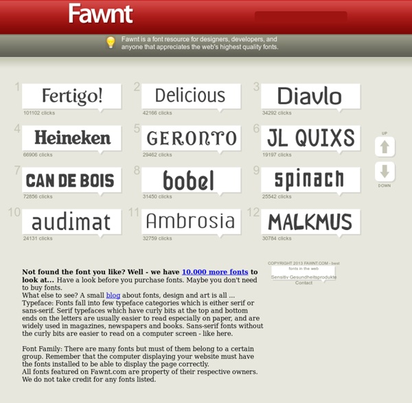 Fawnt - Top polices de caractères gratuites